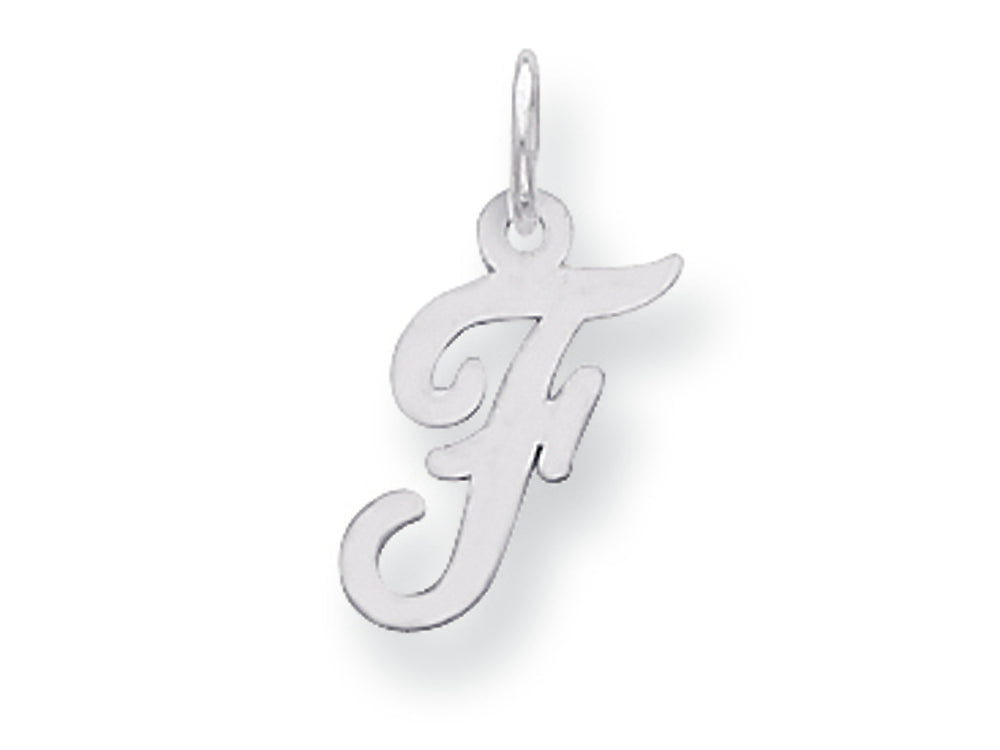 FJC Finejewelers Sterling Silver Small Script Initial F Charm