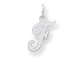 FJC Finejewelers Sterling Silver Small Script Initial F Charm