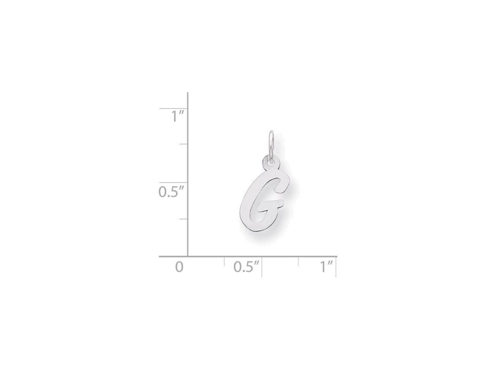 FJC Finejewelers Sterling Silver Small Script Initial G Charm