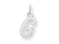 FJC Finejewelers Sterling Silver Small Script Initial G Charm