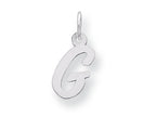 FJC Finejewelers Sterling Silver Small Script Initial G Charm