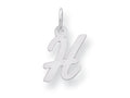 FJC Finejewelers Sterling Silver Small Script Initial H Charm