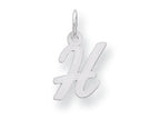 FJC Finejewelers Sterling Silver Small Script Initial H Charm