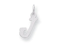 FJC Finejewelers Sterling Silver Small Script Initial J Charm