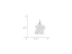 FJC Finejewelers Sterling Silver Small Script Initial M Charm