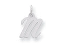 FJC Finejewelers Sterling Silver Small Script Initial M Charm