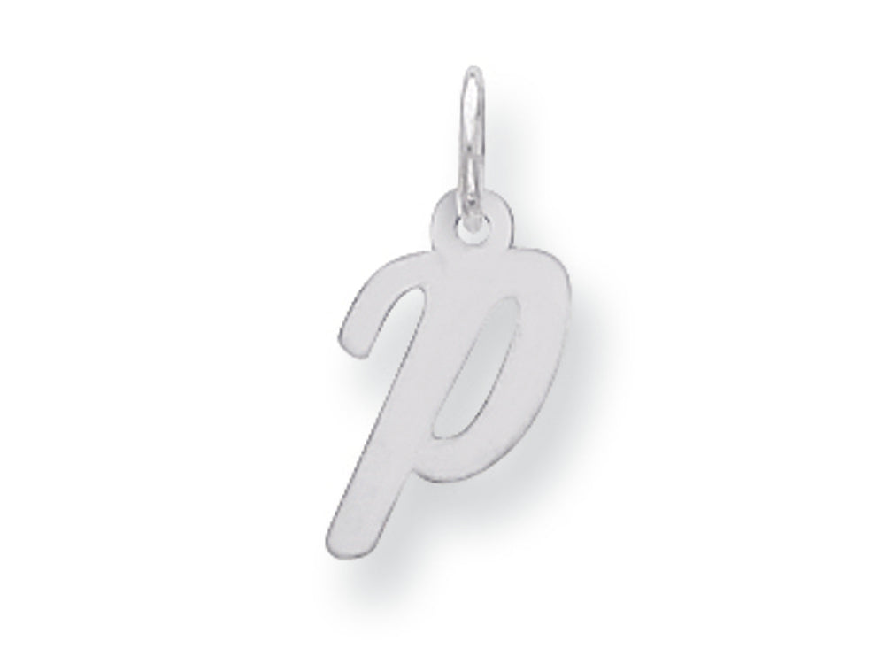 FJC Finejewelers Sterling Silver Small Script Initial P Charm