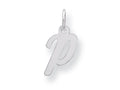FJC Finejewelers Sterling Silver Small Script Initial P Charm