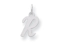 FJC Finejewelers Sterling Silver Small Script Initial R Charm