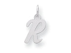FJC Finejewelers Sterling Silver Small Script Initial R Charm