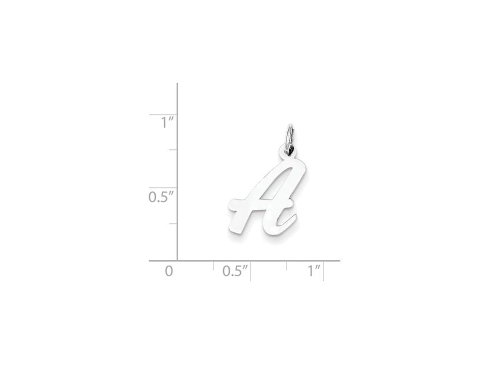 FJC Finejewelers Sterling Silver Medium Script Initial A Charm