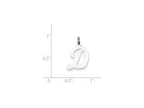 FJC Finejewelers Sterling Silver Medium Script Initial D Charm