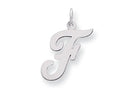 FJC Finejewelers Sterling Silver Medium Script Initial F Charm