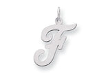 FJC Finejewelers Sterling Silver Medium Script Initial F Charm