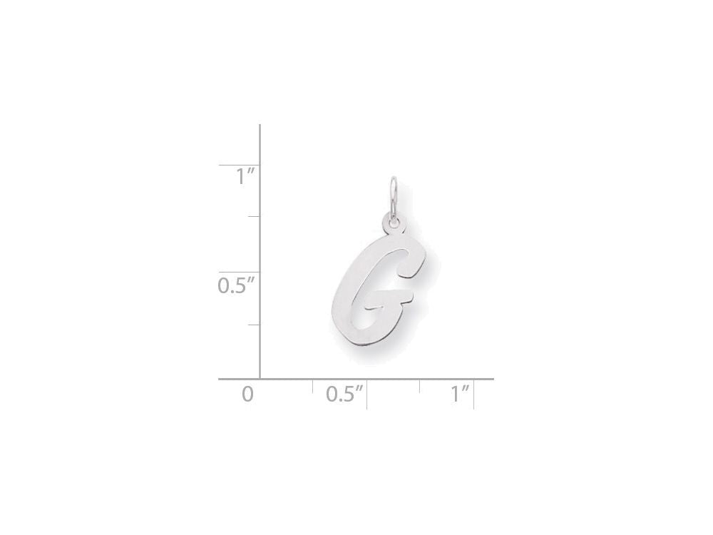 FJC Finejewelers Sterling Silver Medium Script Initial G Charm