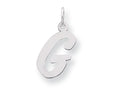 FJC Finejewelers Sterling Silver Medium Script Initial G Charm