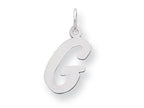 FJC Finejewelers Sterling Silver Medium Script Initial G Charm