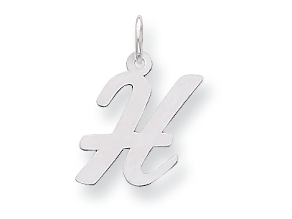 FJC Finejewelers Sterling Silver Medium Script Initial H Charm