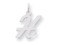 FJC Finejewelers Sterling Silver Medium Script Initial H Charm