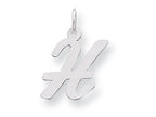 FJC Finejewelers Sterling Silver Medium Script Initial H Charm