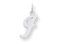 FJC Finejewelers Sterling Silver Medium Script Initial I Charm