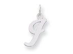 FJC Finejewelers Sterling Silver Medium Script Initial I Charm