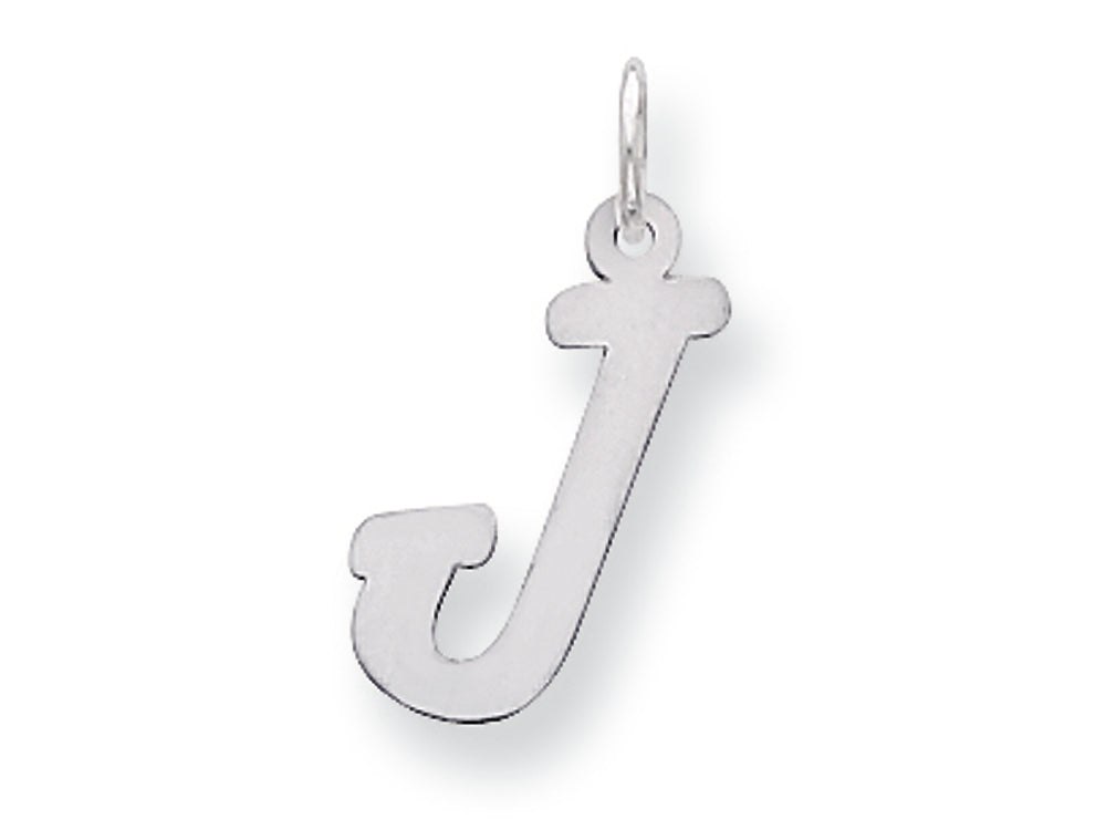 FJC Finejewelers Sterling Silver Medium Script Initial J Charm