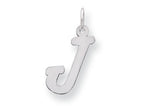 FJC Finejewelers Sterling Silver Medium Script Initial J Charm