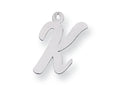 FJC Finejewelers Sterling Silver Medium Script Initial K Charm