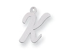 FJC Finejewelers Sterling Silver Medium Script Initial K Charm