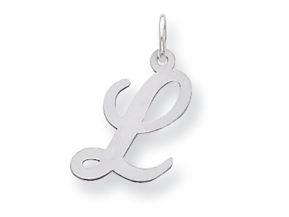 FJC Finejewelers Sterling Silver Medium Script Initial L Charm