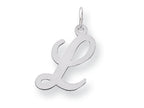 FJC Finejewelers Sterling Silver Medium Script Initial L Charm
