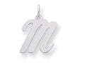 FJC Finejewelers Sterling Silver Medium Script Initial M Charm