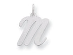 FJC Finejewelers Sterling Silver Medium Script Initial M Charm