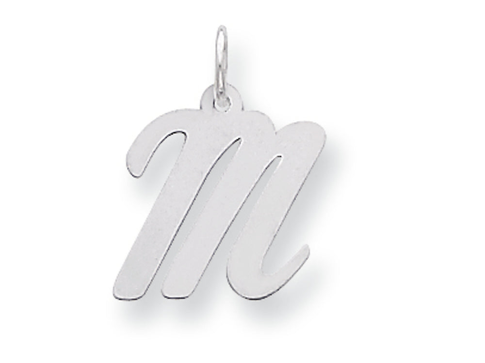 FJC Finejewelers Sterling Silver Medium Script Initial M Charm