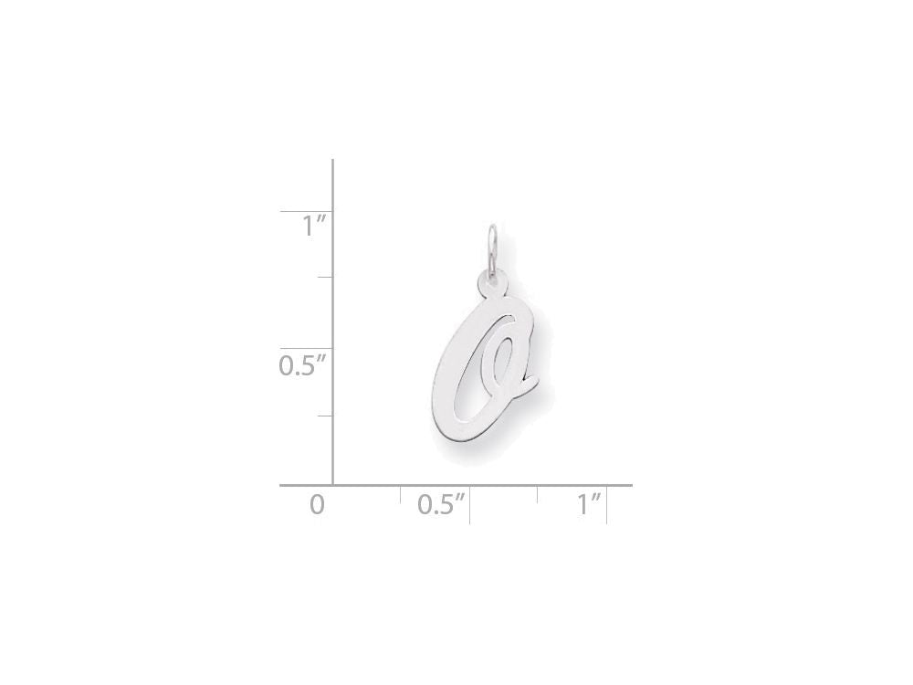 FJC Finejewelers Sterling Silver Medium Script Initial O Charm