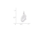 FJC Finejewelers Sterling Silver Medium Script Initial O Charm