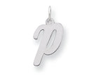 FJC Finejewelers Sterling Silver Medium Script Initial P Charm