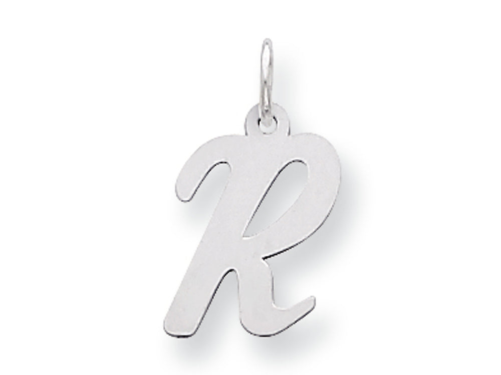 FJC Finejewelers Sterling Silver Medium Script Initial R Charm