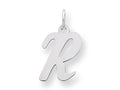 FJC Finejewelers Sterling Silver Medium Script Initial R Charm