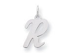 FJC Finejewelers Sterling Silver Medium Script Initial R Charm