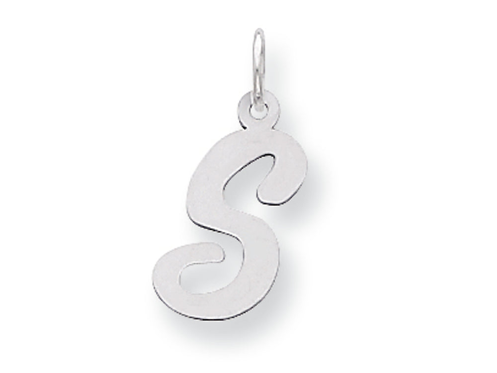 FJC Finejewelers Sterling Silver Medium Script Initial S Charm