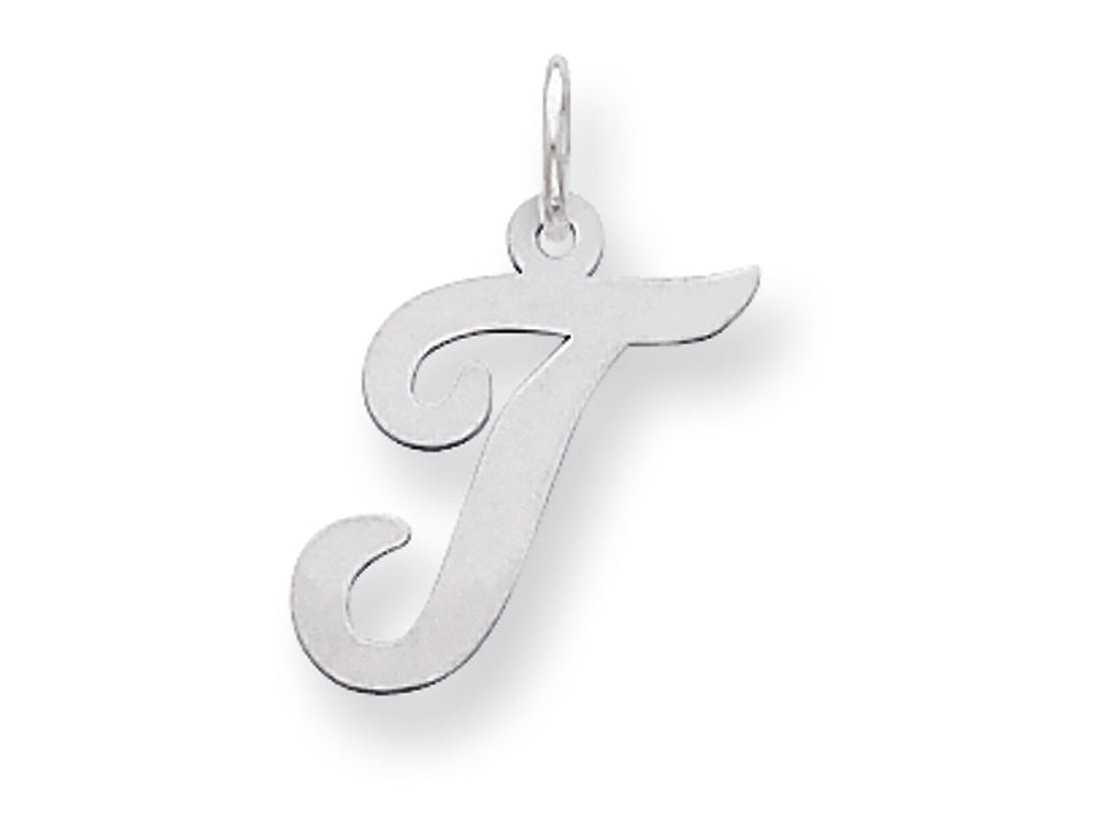 FJC Finejewelers Sterling Silver Medium Script Initial T Charm