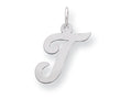 FJC Finejewelers Sterling Silver Medium Script Initial T Charm