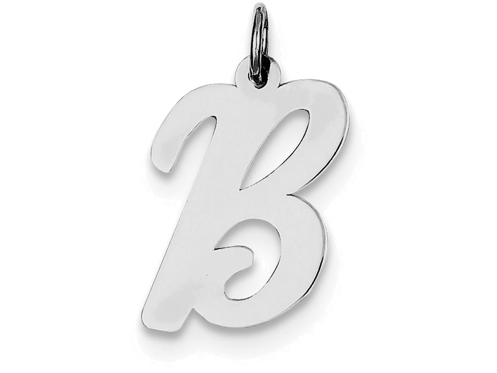 FJC Finejewelers Sterling Silver Large Script Initial B Charm