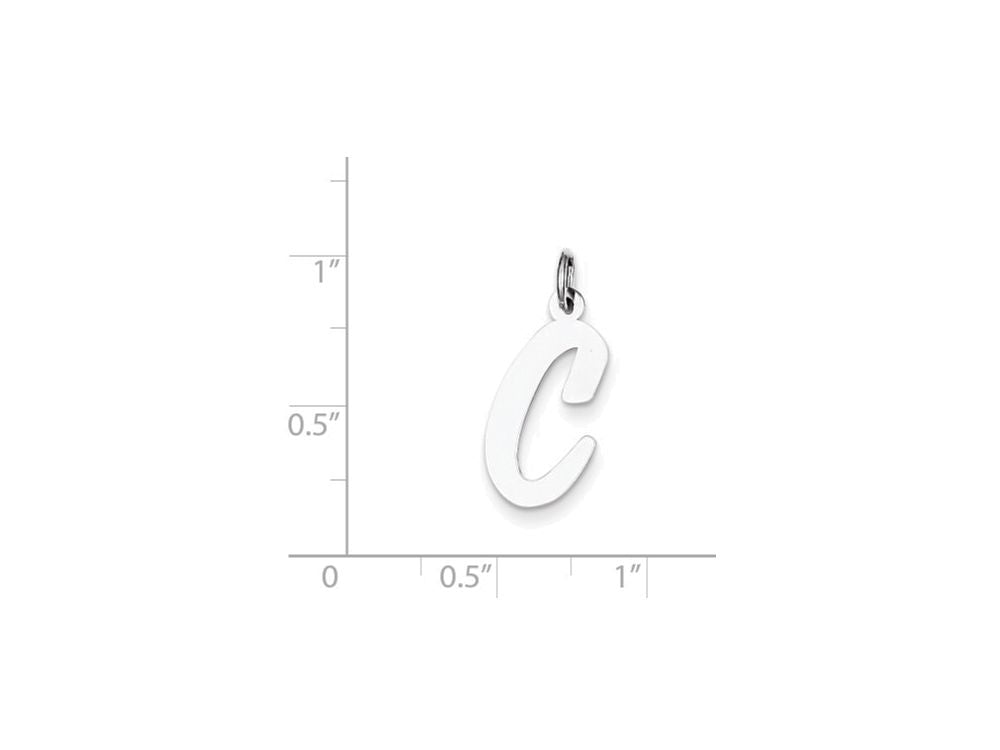 FJC Finejewelers Sterling Silver Large Script Initial C Charm