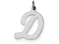 FJC Finejewelers Sterling Silver Large Script Initial D Charm