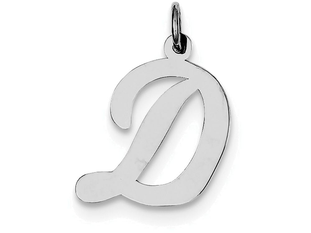 FJC Finejewelers Sterling Silver Large Script Initial D Charm