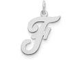 FJC Finejewelers Sterling Silver Large Script Initial F Charm