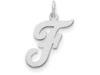 FJC Finejewelers Sterling Silver Large Script Initial F Charm